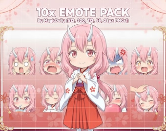 Emotes de Shuna, stickers de TenSura Anime Chibi para Discord, Twitch y YouTube (descarga digital)
