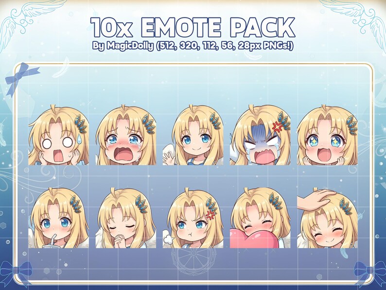 Filo Sticker Filo Emotes, Shield Hero Anime Chibi Stickers Emoji for Discord/twitch ...
