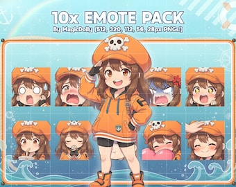May Emotes, Guilty Gear Strive Anime Chibi Stickers Emoji for Discord/Twitch/YouTube (Digital Download)