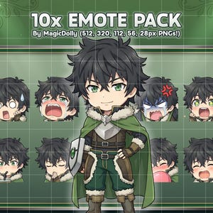 岩谷尚文のエモート、Twitch/Discord用盾の勇者チビステッカー（デジタルダウンロード）