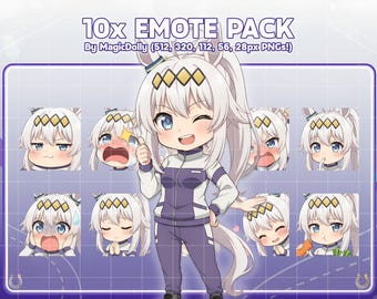 Oguri Cap Emotes, Anime Chibi Stickers, Discord Twitch YouTube (Digital Download)