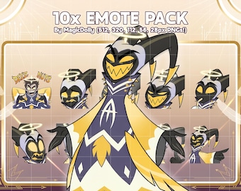 Adam Emotes, Hazbin Hotel Anime Chibi Stickers Emoji for Discord/Twitch/YouTube (Digital Download)