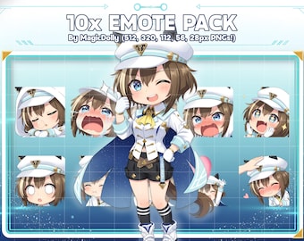 Cheval Grand Emotes, Umamusume Anime Chibi Stickers Emoji for Discord/Twitch/YouTube (Digital Download)