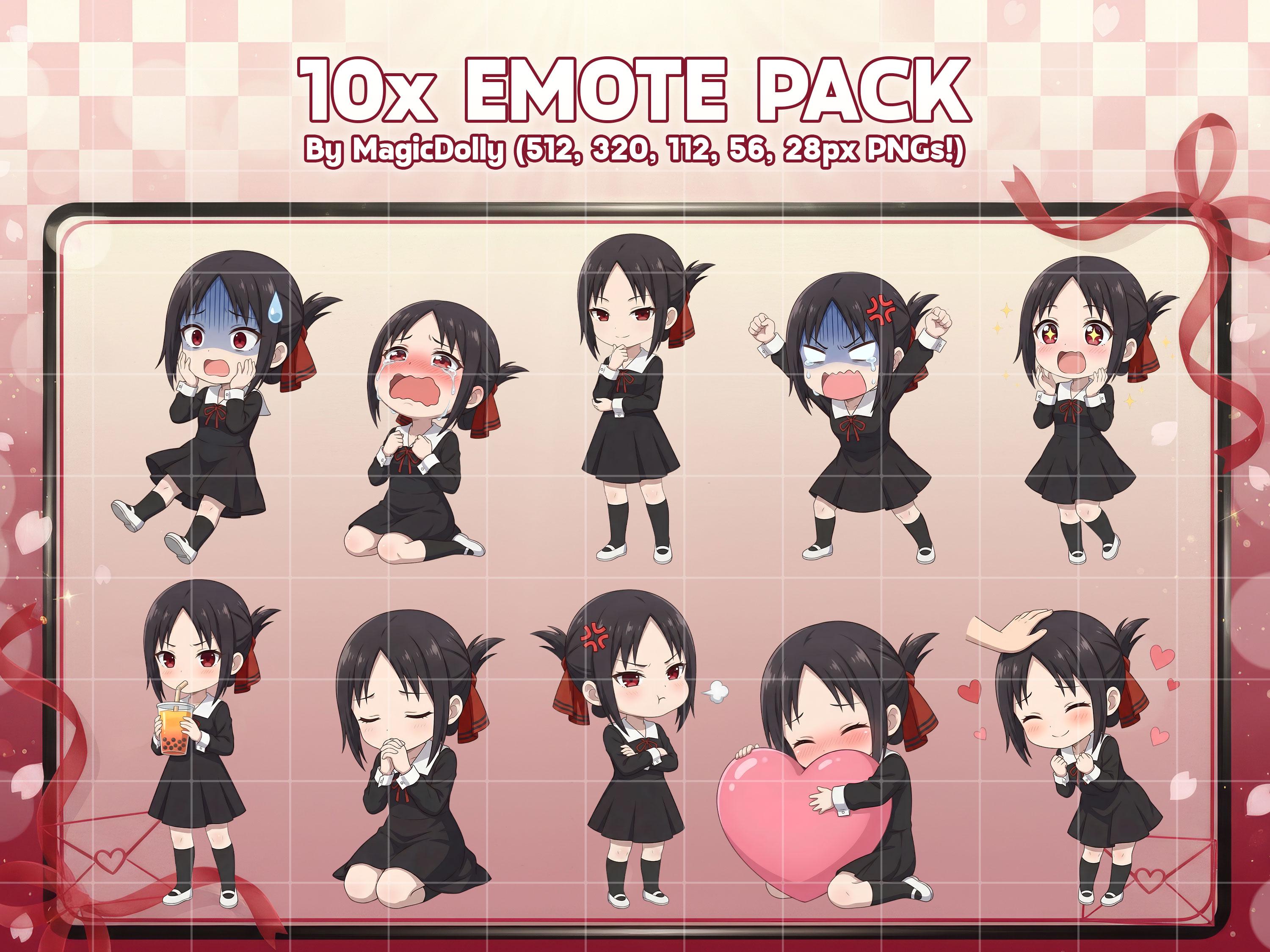 Kaguya-sama Love is War Chibi Emotes, Anime Emoji Set (digital Download ...