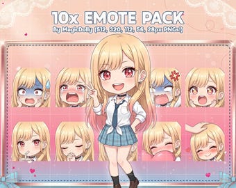 Emotes de Marin Kitagawa, pegatinas chibi de My Dress-Up Darling (descarga digital)