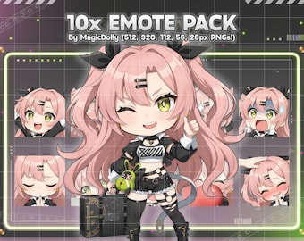 Nicole Emotes: Zenless Zone Zero Chibi Stickers (Digital Download)