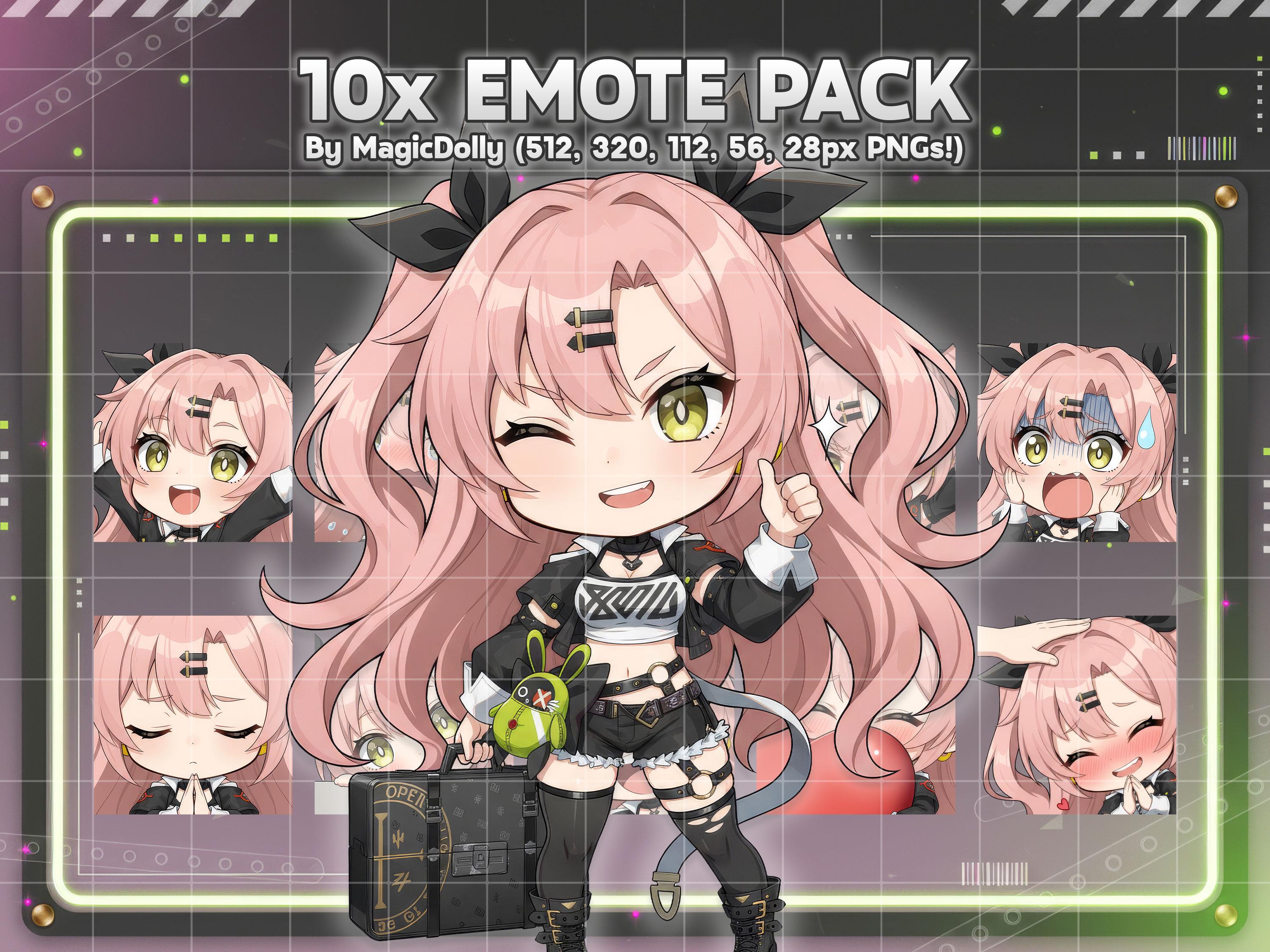 Nicole Emotes: Zenless Zone Zero Chibi Stickers (digital Download