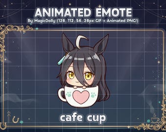 Emoticono animado de la taza del Café Manhattan: Anime chibi (Descarga digital)
