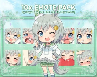 Seiun Sky Emotes, Umamusume Anime Chibi Stickers Emoji for Discord/Twitch/YouTube (Digital Download)