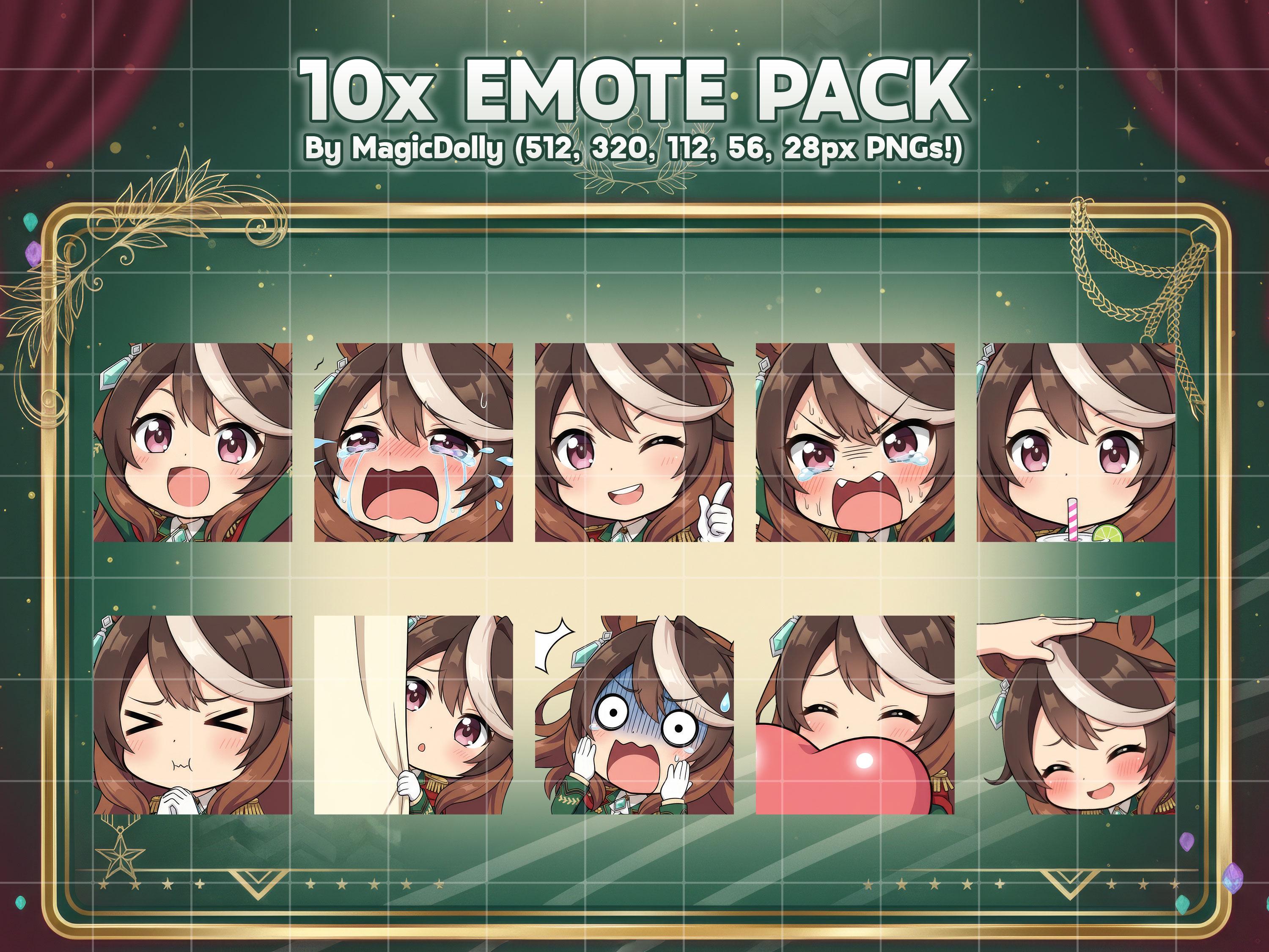 Symboli Rudolf Emotes, Umamusume Anime Chibi Stickers Emoji for Discord ...