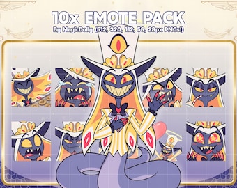 Sir Pentious Heaven Form Emotes, Hazbin Hotel Stickers (Digital Download)