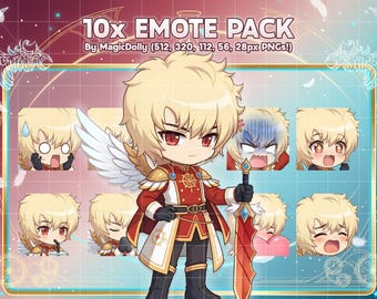 Zero Alpha Emotes, MapleStory Anime Chibi Stickers Emoji for Discord/Twitch/YouTube (Digital Download)