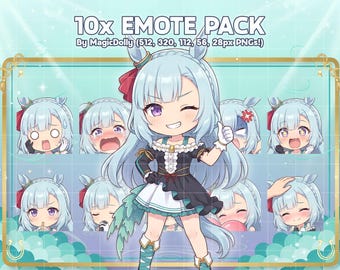 Mejiro Ardan Emotes, Umamusume Anime Chibi Stickers Emoji for Discord/Twitch/YouTube (Digital Download)