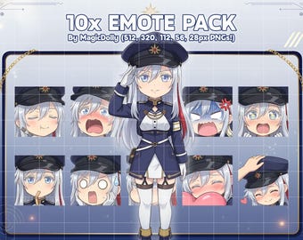 Lena Emotes, 86 Anime Chibi Stickers Emoji for Discord/Twitch/YouTube (Digital Download)