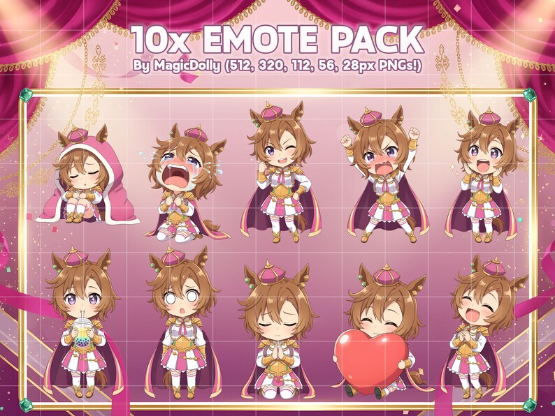 Umamusume Chibi Emotes, TM Opera O Anime Emoji (digital Download) - Etsy