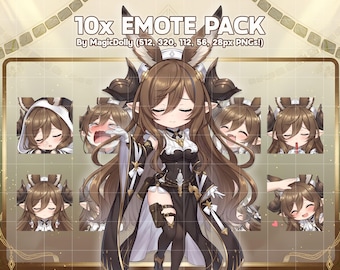 Emotes de Galeón, pegatinas chibi del anime Granblue Fantasy para Discord, Twitch y YouTube (descarga digital)