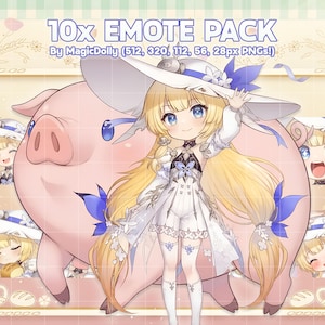 Truffle Chibi Emotes, Duet Night Abyss Anime Emoji (Digital Download)