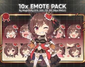 Emotes de Gentildonna, stickers de anime chibi de Umamusume, emojis para Discord/Twitch/YouTube (descarga digital)