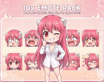 Paquete de emoticonos chibi de Elfen Lied Nyu (Descarga digital)