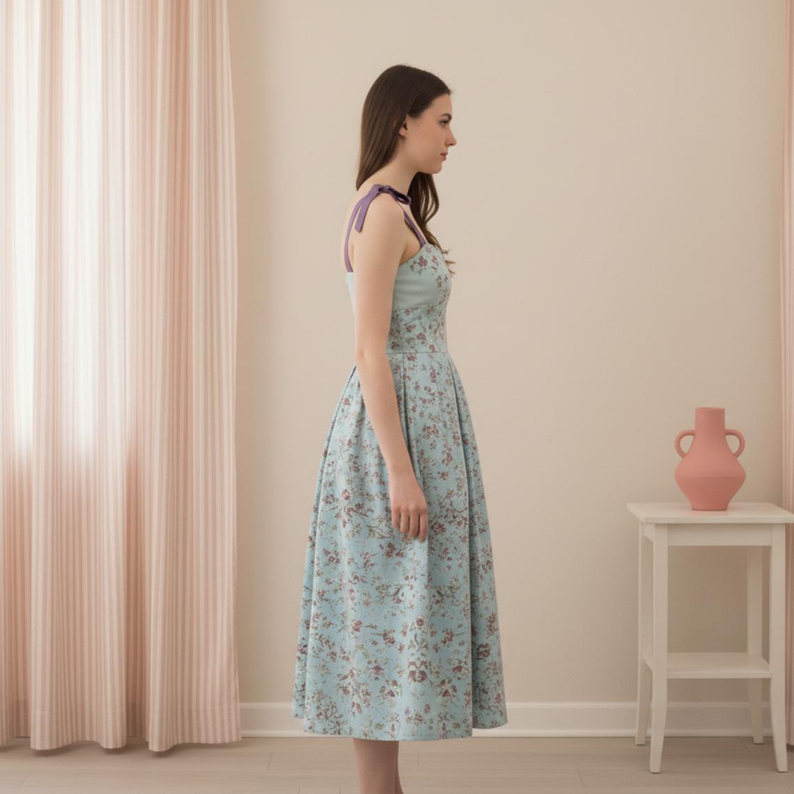 Fit & Flare Midi Dress Sewing Pattern: Bustier Bodice, Pockets (PDF Digital Download) - Etsy Fit & Flare Midi Dress Sewing Pattern: Bustier Bodice, Pockets (PDF Digital Download) - Etsy
