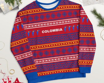 Sudadera con estampado completo de Colombia Ugly Sweater