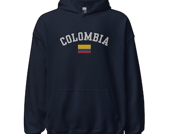 Sudadera con capucha bordada de Colombia