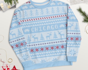Sudadera con estampado integral Chicago Ugly Sweater