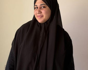 Muslim Women Hijab Set | 3 in 1 Flowy Chiffon Headscarf with Magnet Pins & Undercap