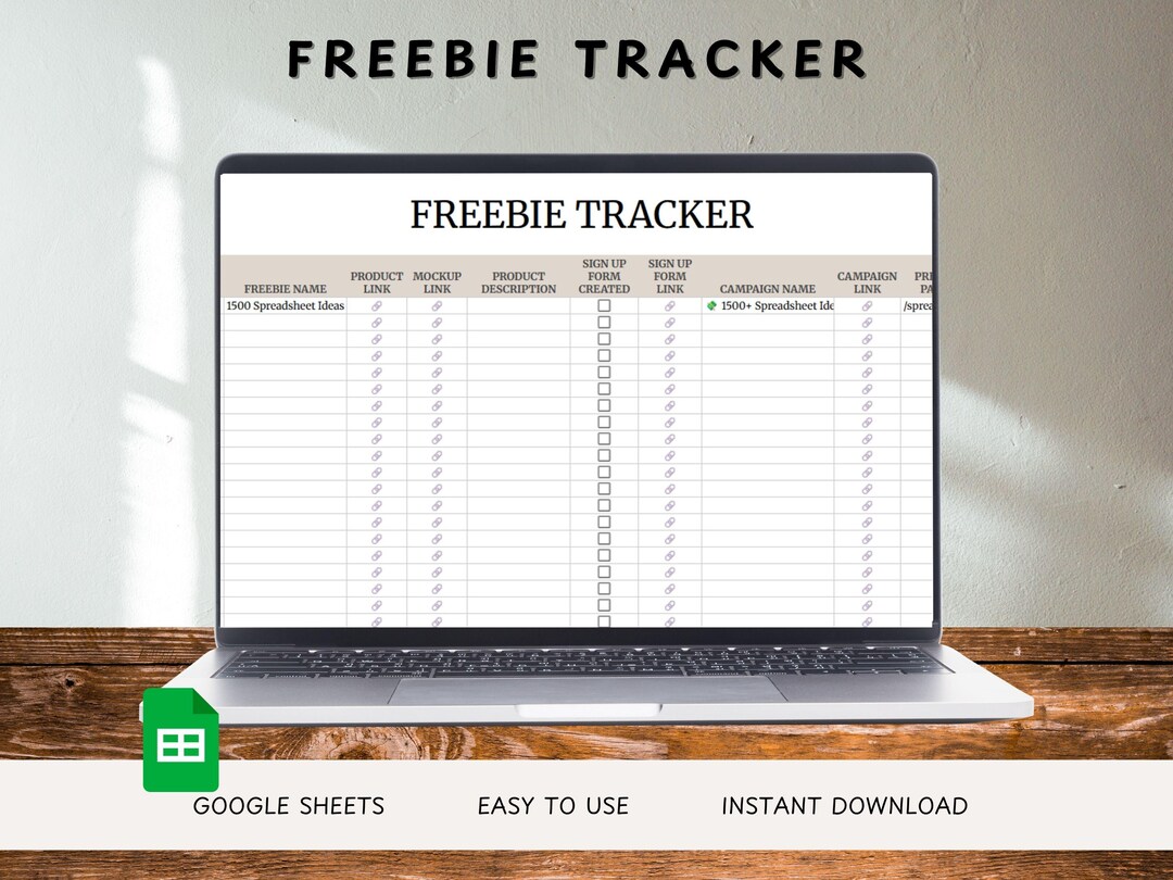 Freebie Funnel Tracker Google Sheets, Lead Magnet Organizer, Digital ...