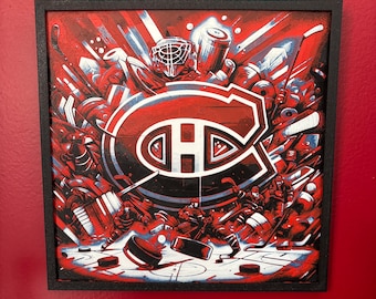 Montreal Canadiens Hueforge 3D Printed Wall Art | Hockey Fan Decor | NHL Inspired Desk or Wall Display