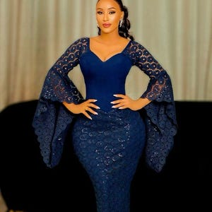 chinese dress ladies Off Shoulder Royal Blue Sequin Lace Homecoming Dresses,HD0049 – AlineBridal