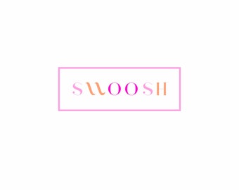 Modern Clean Pink minimalist logo design, customizable Pre-made OOAK One of a kind | Boutique | Brand | Style | Simple