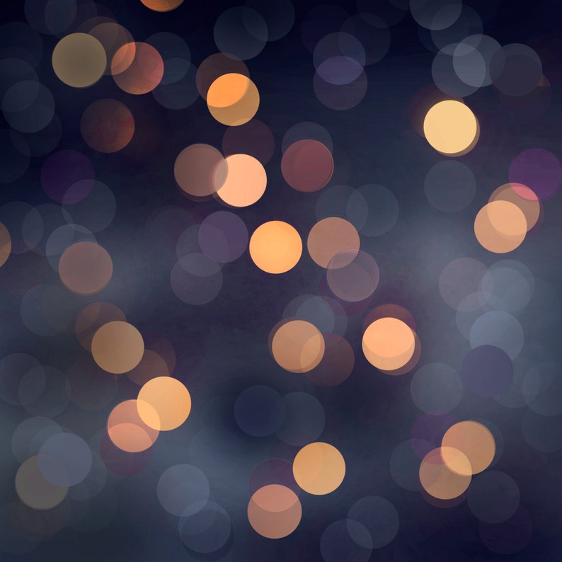 Twilight gold gray Bokeh background Gold/blue 12 x 12 image 1