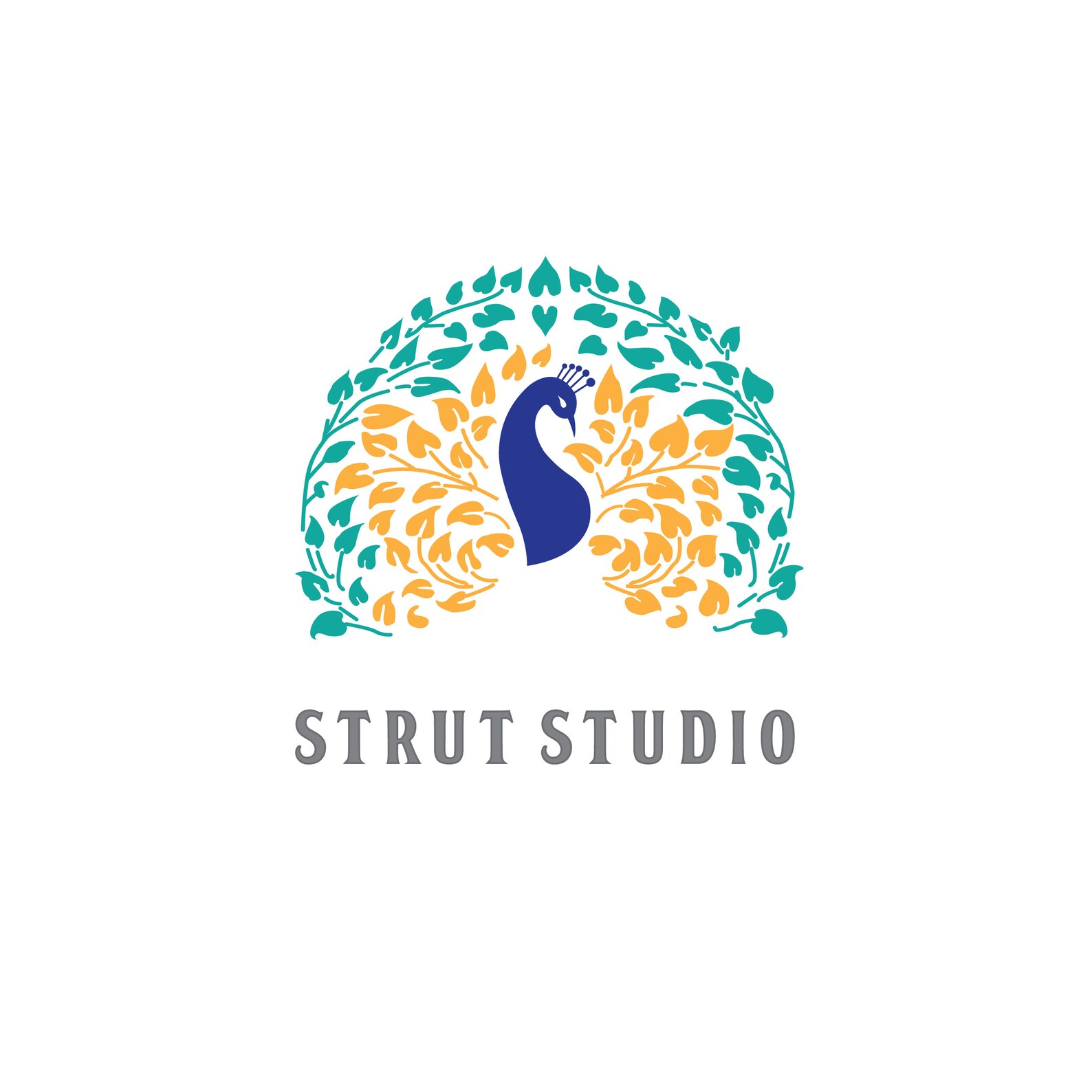 Peacock Logo Design predesigned customizable one of a kind Etsy