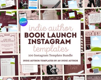 Kit de Conteúdo para Lançamento de Livro de Romance Sombrio | Modelos de Marketing para Autores Independentes no Canva (Download Digital)