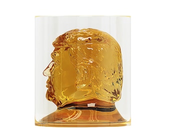Funny Trump Whiskey Glasses, Old Fashioned Glass Cocktail Glasses Gifts for Men