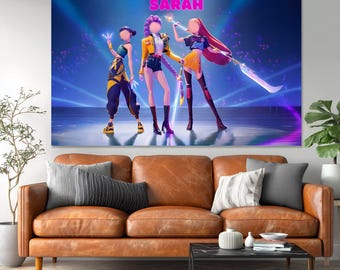 Fondo personalizado para fiesta en la piscina con temática K-Pop, decoración de cumpleaños, fondo imprimible para cumpleaños, pancarta de cumpleaños personalizada
