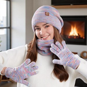 Sombrero De Lana De Punto A Mano | Sello | Divertido Gorro De Lana De Punto De Lana Con Forro Polar Para Hombres Y Mujeres | Talla única | Gorro De