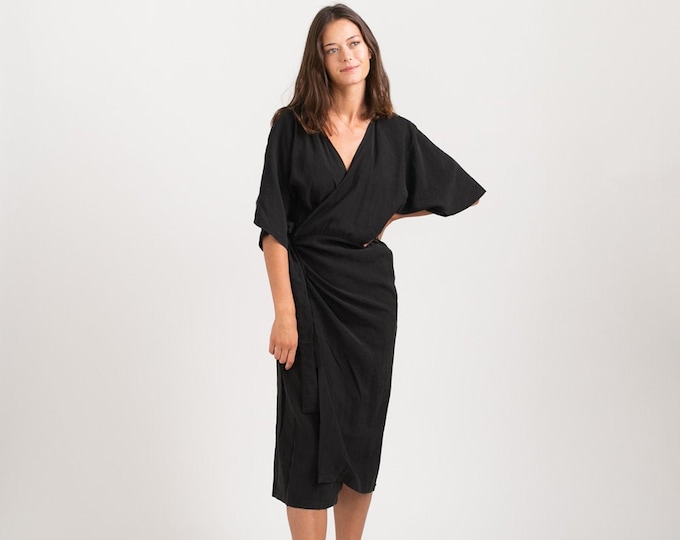 CHLOE DRESS, Wrap cocktail dress ,Black.