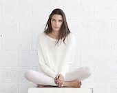 Winter fashion ,White Braided sweater,White sweater
