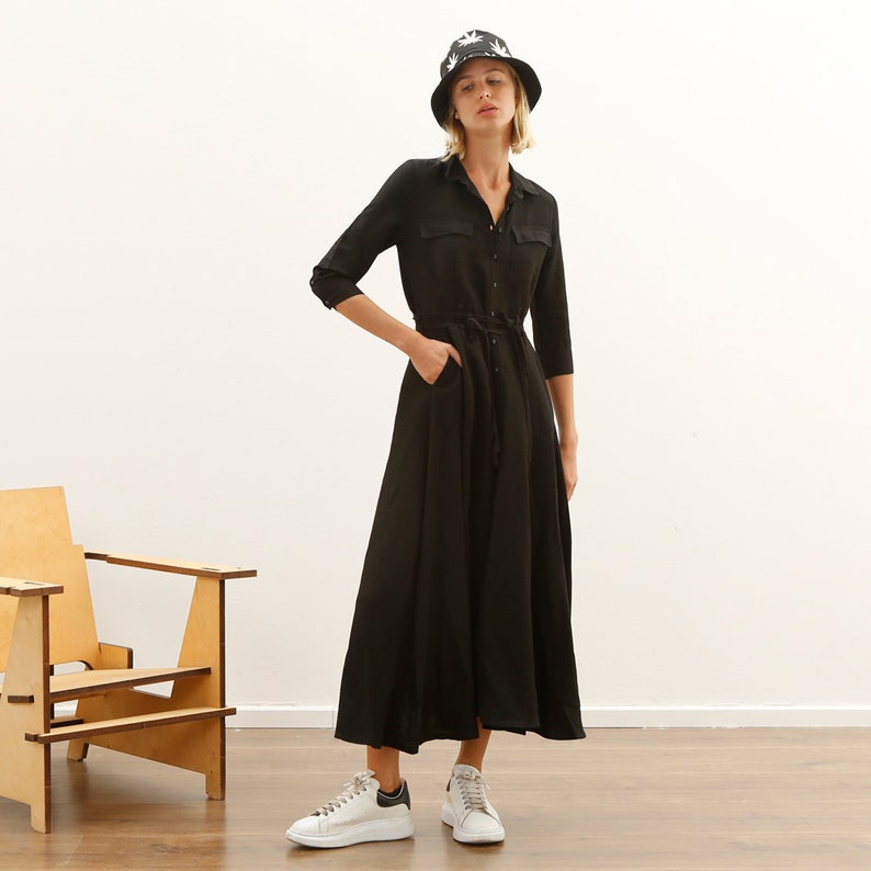 black sundress maxi