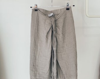 Organic Cotton Pareo Skirt , Grey.