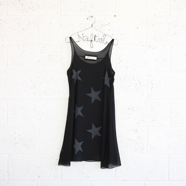 Summer SALE , Star Tank Dress - Black