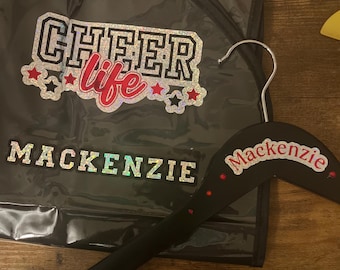 Personalized Cheer uniform bag and hanger