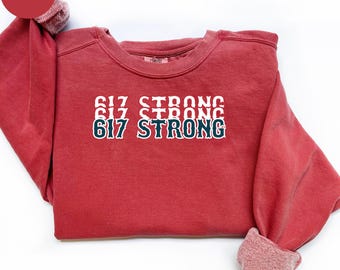 Boston 617 Strong Pharmacy Crewneck | Comfort Colors Sweatshirt for Pharmacists and Pharmacy Technicians | Boston Sweatshirt
