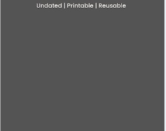 Undated Digital Planner PDF | Minimalist Daily & Weekly Planner | Printable Productivity Organizer | Instant Download