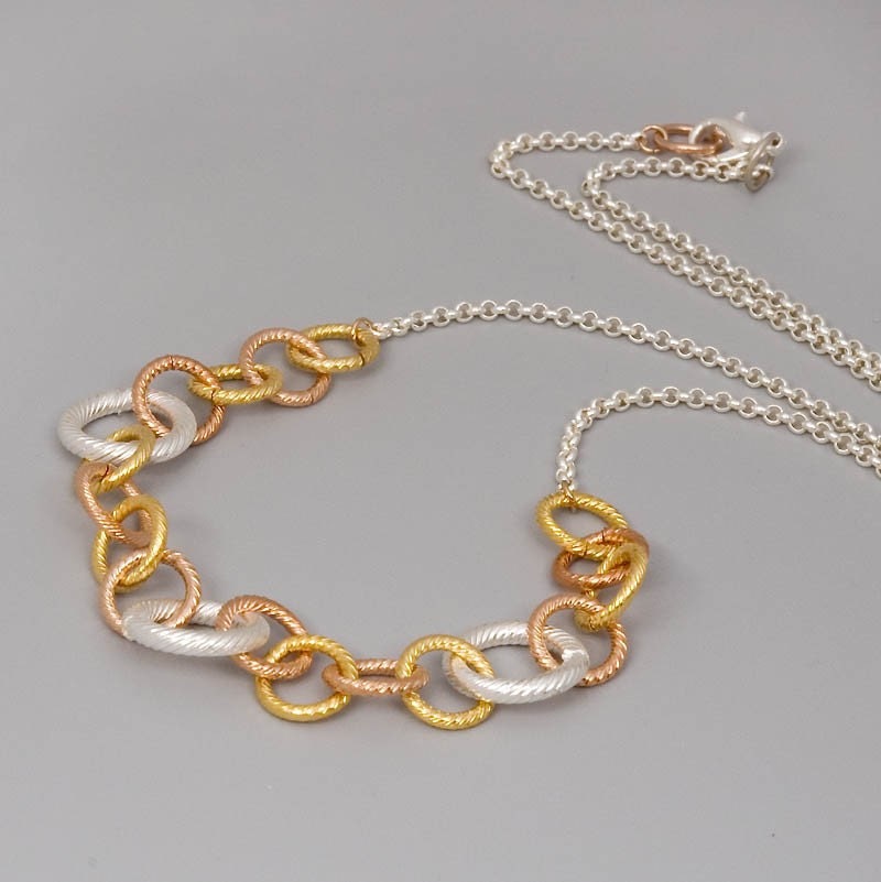 Karma Necklace Circles Necklace Silver Gold Necklace Mixed Etsy