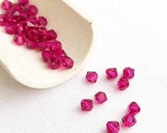 Genuine Swarovski Crystal Bicone Beads 4mm, Choose Color, Austrian Crystal Beads, Jewelry Making Supplies