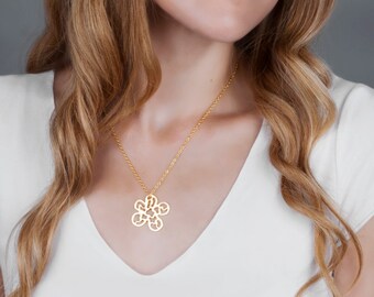 Gold Flower Necklace, Filigree Jewelry, Gold Necklace, Lace Flower Pendent, Bridesmaid Necklace, Gold Bridal Jewelry, Everyday Necklace