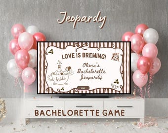 Love is Brewing Bachelorette Game Jeopardy Bach Quiz Drinking Powerpoint Game Funny Coffee Bridal Shower  Modern Games (Digital Download)